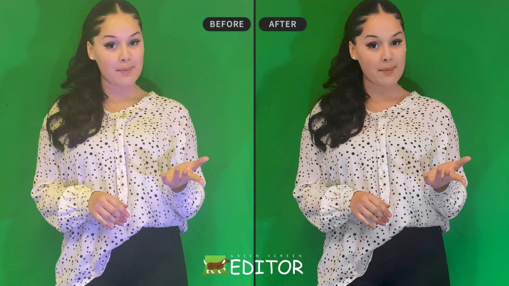 Green Screen Video Color Correction by greenscreeneditor.us