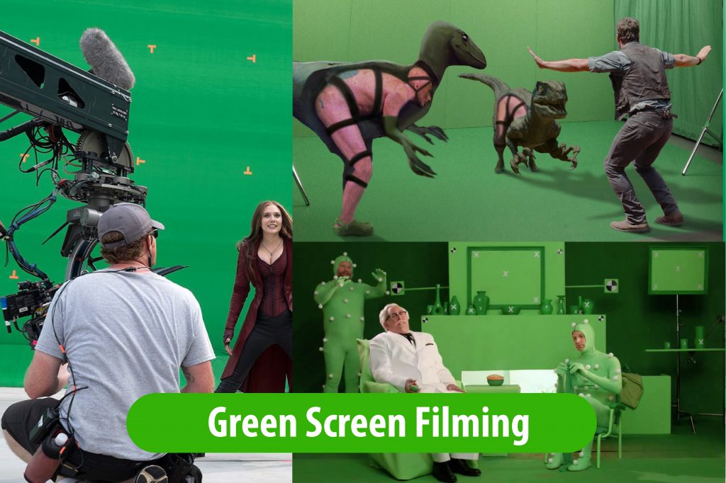 usage of green screen filming in the industry